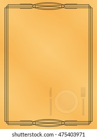 Page menu in the restaurant. Vector illustration.