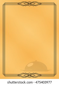 Page menu in the restaurant. Vector illustration.