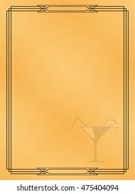 Page menu in the restaurant. Vector illustration.