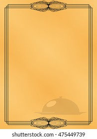 Page menu in the restaurant. Vector illustration.