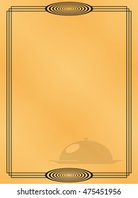 Page menu in the restaurant. Vector illustration.