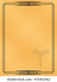 Page menu in the restaurant. Vector illustration.