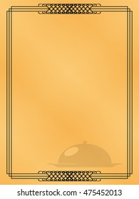 Page menu in the restaurant. Vector illustration.