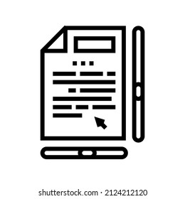 page navigation scroll line icon vector. page navigation scroll sign. isolated contour symbol black illustration