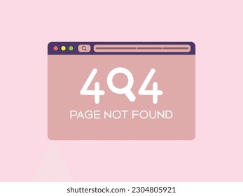 Page not found 404 design. 404 error web page concept. minimal style.
