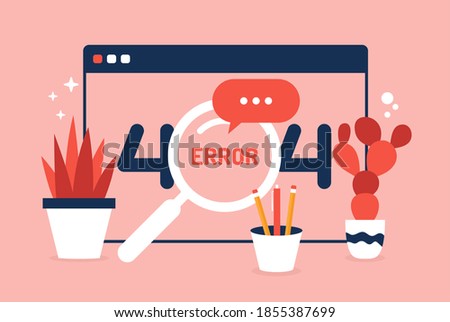 Page not found 404 design. Vector illustration 404 error web page concept. minimal cartoon flat style.