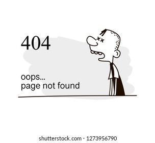 Page not found 404 error concept. Vector illustration 
