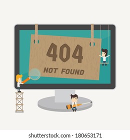 Page not found, 404 error , eps10 vector format