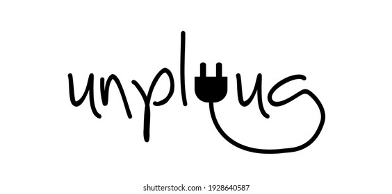 Page Not Found, 404 Error. Off Line Unplug. Funny Vector Electric Quotes For Motivation, Networking Internet Concept. Offline Or Online And Unplugged Sign. Under Construction, Broken Cable.