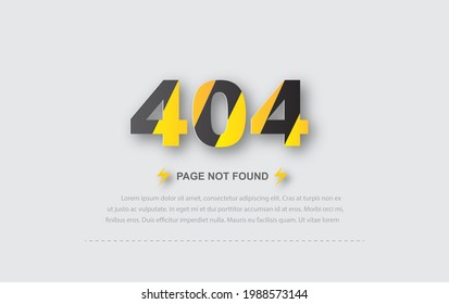 Page not found 404. 404 error page with Origami paper art and craft concept. Link to empty non existent page. view Under workers repairs website. Under Construction Industrial Sign. vector EPS10