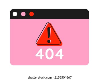 Page Not Found 404 Error. Web site design element, isolated vector sticker, icon