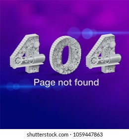 Page not found Error 404 Vector Industry Gear & Machinery.
Vector realistic file.