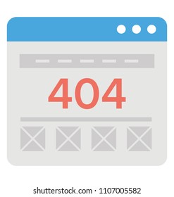 
Page not found error 404, server error icon
