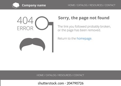 Page not found Error 404 in hipster style