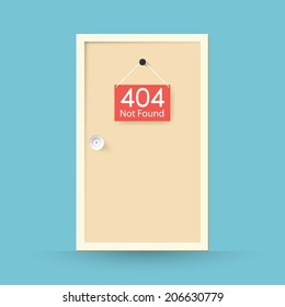 Page not found Error 404. door concept