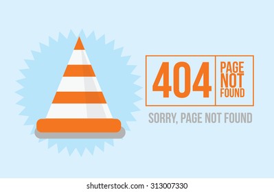 Page not found Error 404 design for website or blog in flat style. Vector illustration