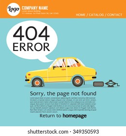 Page Not Found Error 404 Vector Illustration