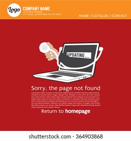 Page Not Found Error 404 Vector Illustration