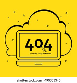 Page not found Error 404 layout. Vector concept illustration for page 404. Page is lost and not found message.