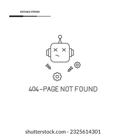 Page Not Found Error Icon Vector Design. 