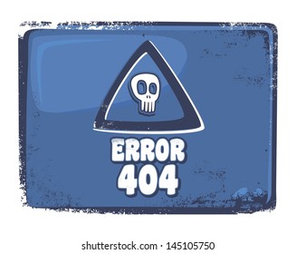 page not found error message with blue skull