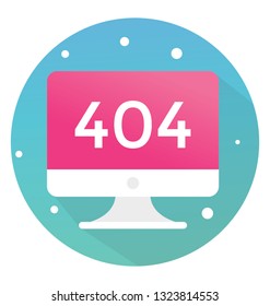 Page not found icon in flat vector 
