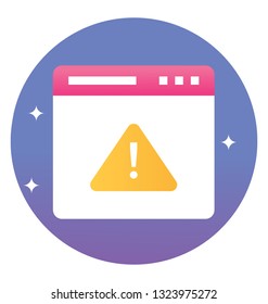 Page not found icon in flat vector 
