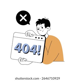 Page Not Found Modern illustrations. Eps 10 file on transparent background