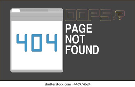 page not found in vector, 404 error page, http 404