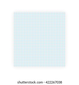 Page from a notebook in the box. Vector illustration
