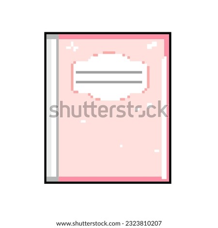 page notebook game pixel art retro vector. bit page notebook. old vintage illustration