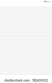 page of notebook paper design in vector