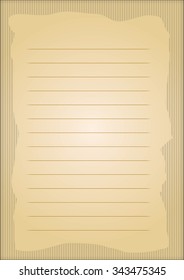 A page of notepad with abstract decorative frame