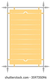 Page of notepad with abstract decorative frame