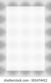 A page of notepad with abstract decorative frame
