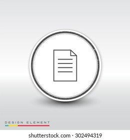 Page notepad. Document icon. Flat design style. Made vector illustration
