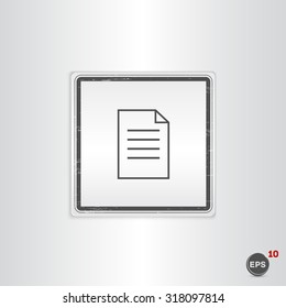 Page notepad. Document icon. Flat design style. Made vector illustration.Emblem or label with shadow.