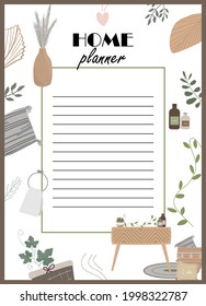 page for notes. template, booklet, planner. room interior