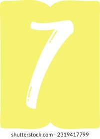 Page Number 7 Count Digit Numeric Numbering Ranking Numerical Numbers Text
