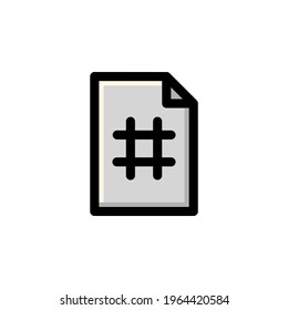 Page Number User Interface Outline Icon Logo Vector Illustration
