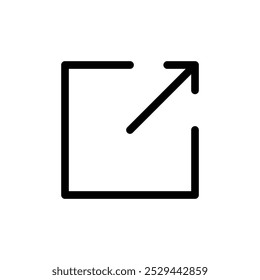 Seite Neues Fenster öffnen Symbol Dünne Umrisskunst