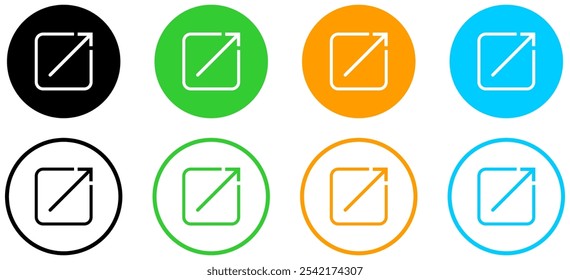 page open new window icon, External Link Icon symbol, open another tab icon button.