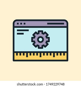 Page optimization. Digital marketing concept illustration, flat design linear style banner. Usage for e-mail newsletters, headers, blog posts, print and more. Vector