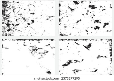 Page overlay backgrounds set of old book or calligraphy. Black white dirty ancient parchment papers in dust set. Writing, study and education concept. Papers texture for book making.