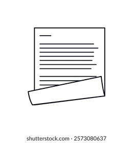 Page paper document symbol sign icon illustration vector emoji curl curled