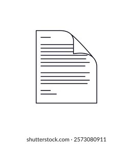 Page paper document symbol sign icon illustration vector emoji