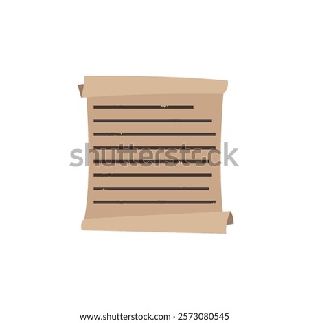 Page paper document symbol sign icon illustration vector emoji old scroll