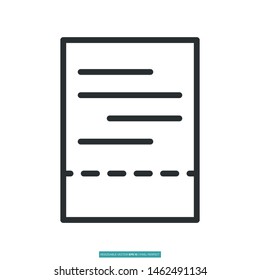 Page, paper icon vector illustration logo template for many purpose