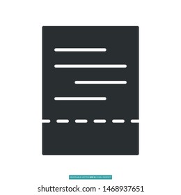 Page, paper icon vector illustration logo template for many purpose