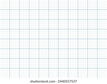 Page of paper with square grid background for notice. Educational vector illustration
